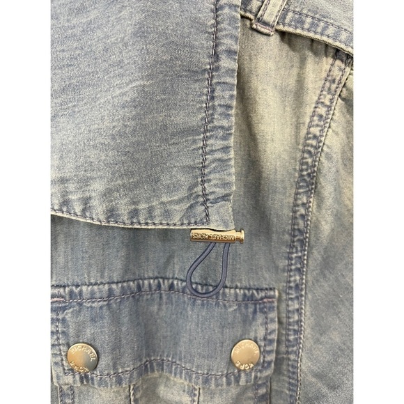 Michael Michael Kors Anorak Women’s Denim Utility Jacket 100% Cotton Size: XS - Picture 14 of 16